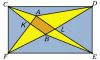 Две точки A и B внутри прямоугольника соединили с его вершинами, как показано на рисунке. 